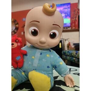 JJ Cocomelon Doll Bedtime Musical/Talking Plush Toy with Red Teddy Bear 2020